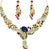 Chunky Flower Statement Necklace & Earrings